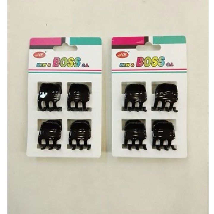 PINZA DE PELO NEGRO 1.8CM 12/U N/B