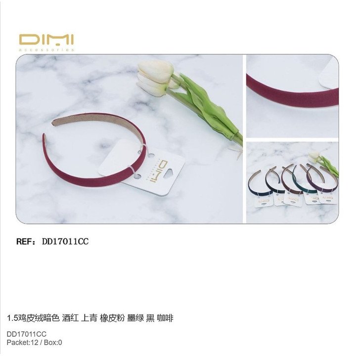 2 DIADEMAS C/FORRO 1.5CM 12/U DD17011CC