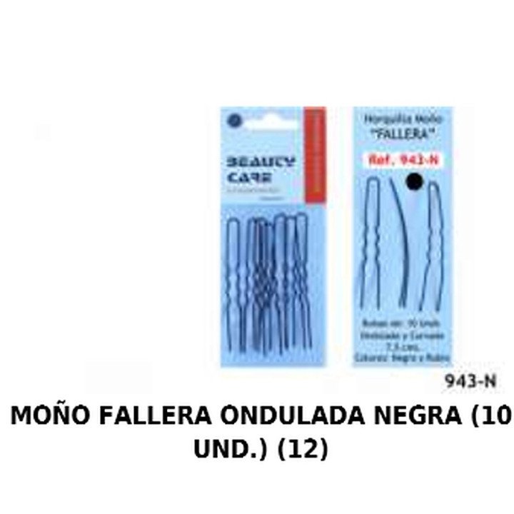 HORQUI. MOÑO FALLERA ONDULADA NEG. 10U 12/U 943-N HER.