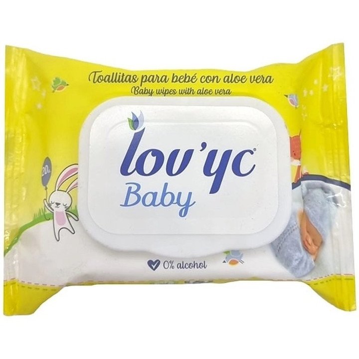 20 TOALLITAS HUMEDAS C/ALOE VERA
