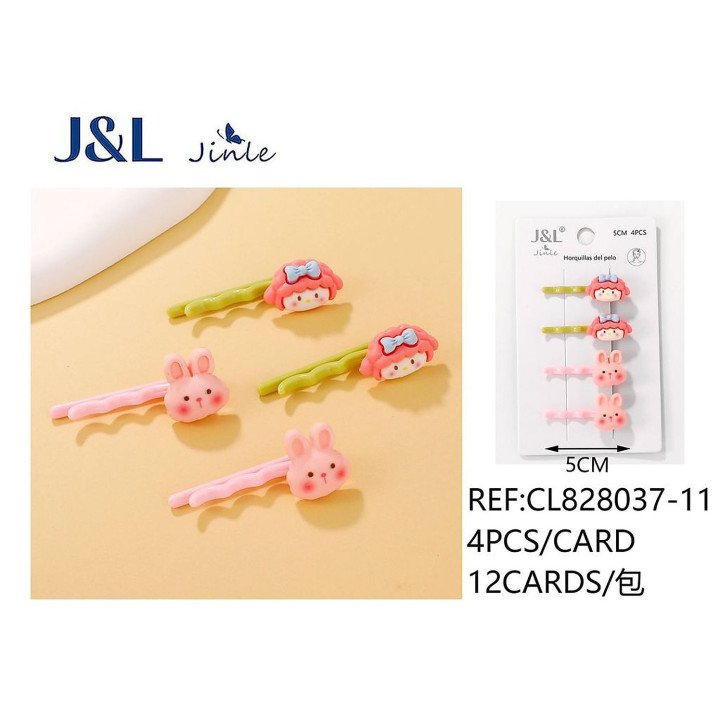 PACK4 HORQUILLAS NIÑAS 5CM SURT. 12/U CL828037-11