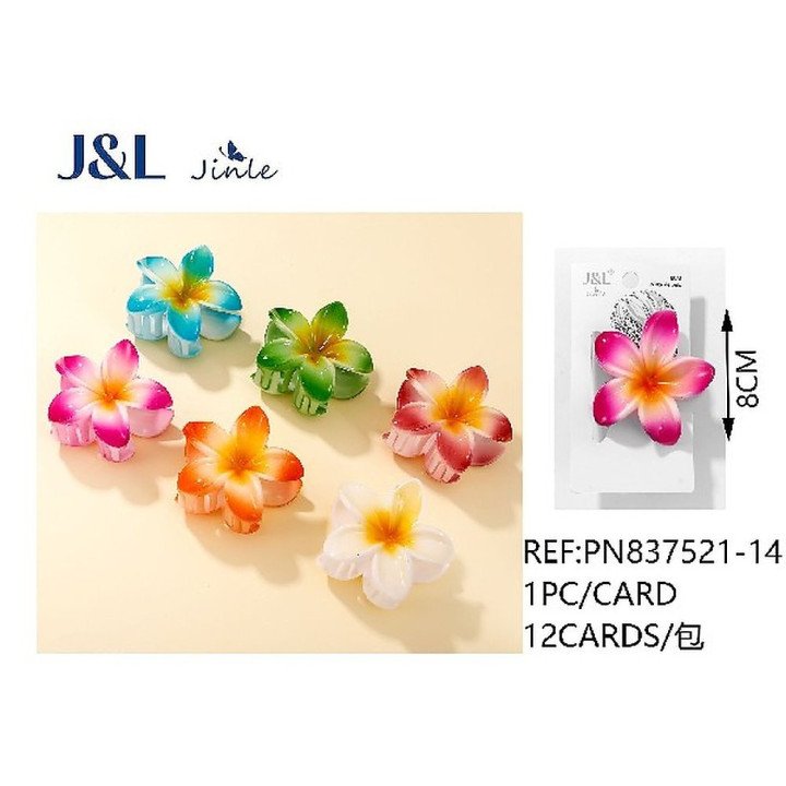 PINZA DE PELO FLOR 8CM 12/U PN837521-14