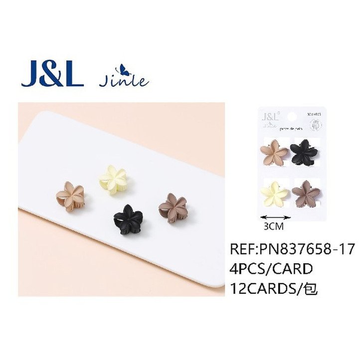 PACK4 PINZAS FLOR 3CM 12/U PN837658-17