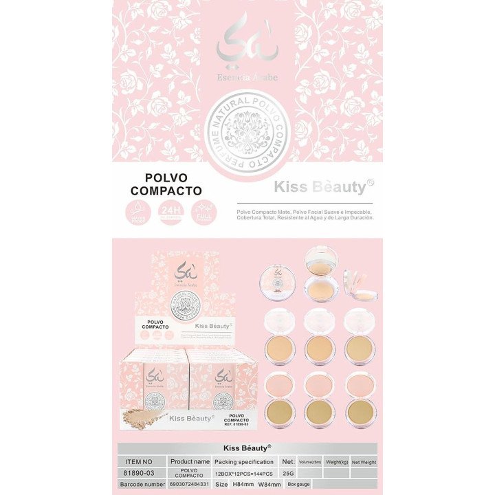 POLVO COMPACTO 12/U K.BEAUTY