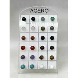 PENDIENTES BOLA PIEDRA 12/P NS ED-1095