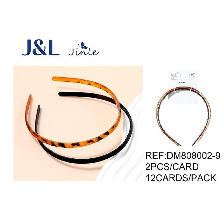 PACK2 DIADEMAS 0.8CM SURT.12/U DM808002-9