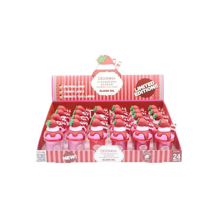 LIPGLOSS STRAWBERRY YUMMY CREAM 24/U 12319B