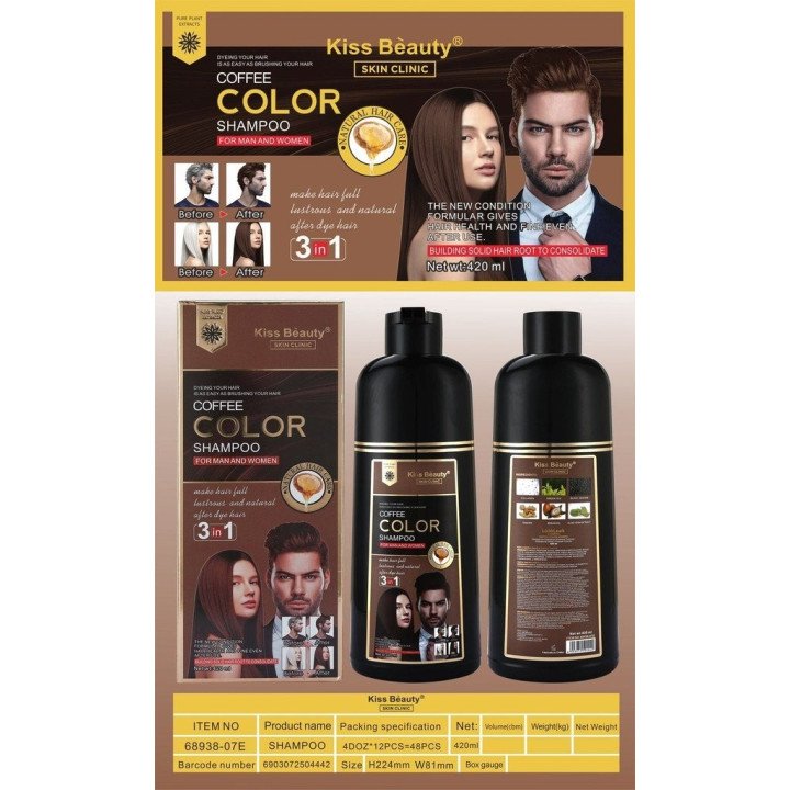 CHAMPU COFFE HAIR KISS BEAUTY 3 IN 1 68938-07E