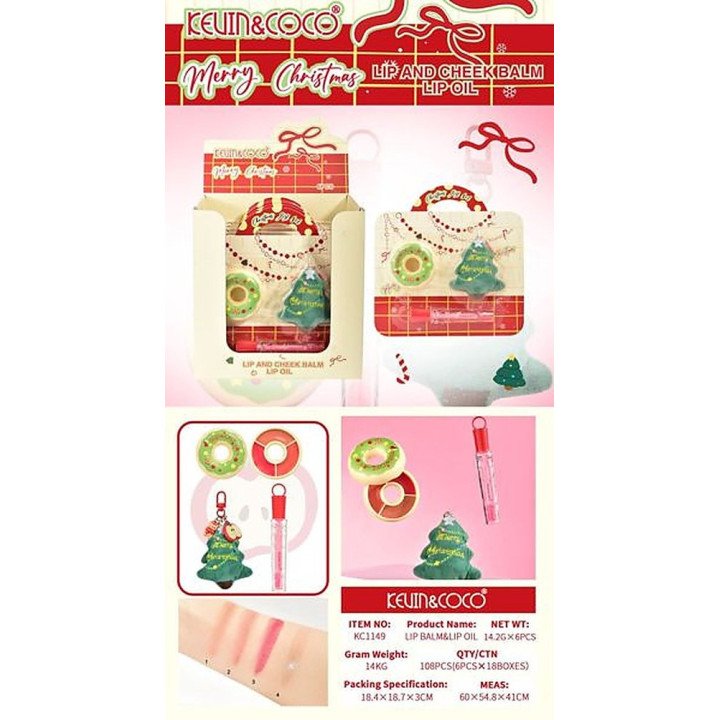 KIT LIP OIL+CHEEK BALM 6/U KC1149