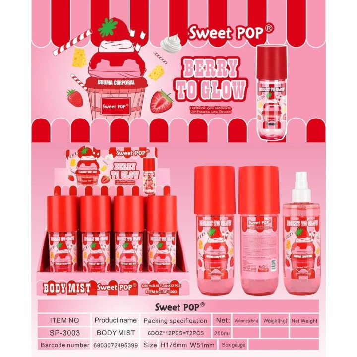 BRUMA BERRY TO GLOW 250ML 12/U SP-3003