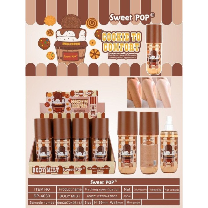 BRUMA COOKIE TO COMFORT 250ML 12/U SP-4033