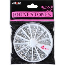 PIEDRA DECORAUÑAS EN RULETA BLANCO 12/U