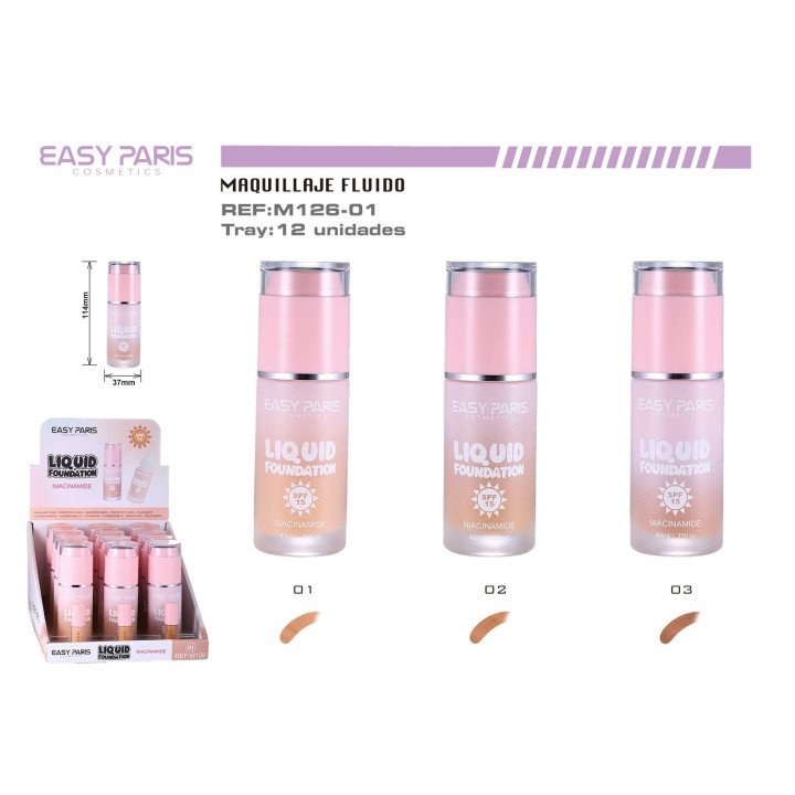 MAQUILLAJE FLUIDO LIQUID FOUNDATION 12/U