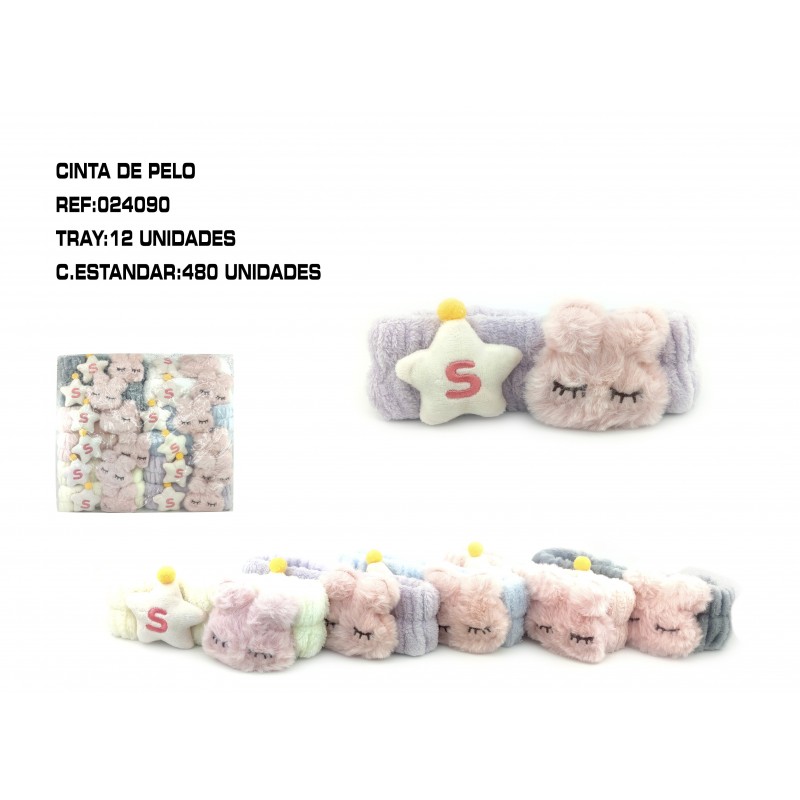 CINTA DE PELO ESTRELLITA/CONEJITO 12/U