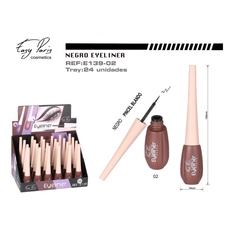 EYELINER LIQ.NEGRO PINCEL CLASIC. 24/U