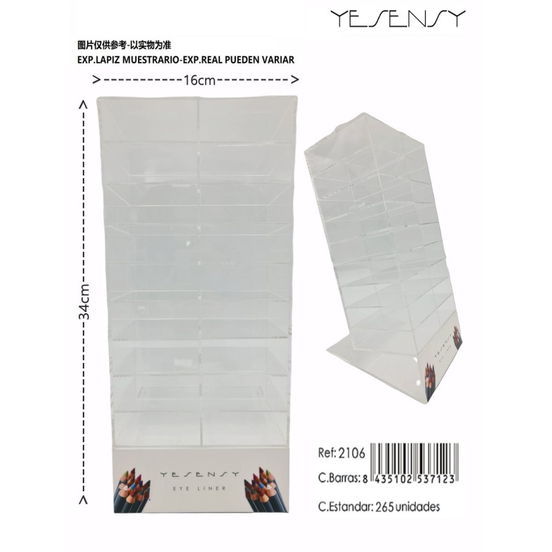 EXP.LAPIZ VACIO 16*36*19CM YESENSY S/DESC.
