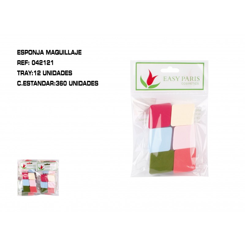 PACK6 ESPONJAS DE MAQ. CUADRADA 12/U
