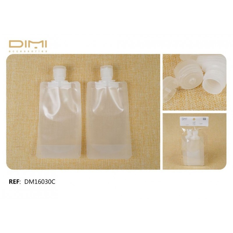 BOLSA 100ML RELLENABLE DE VIAJE 12/U. DM16030C