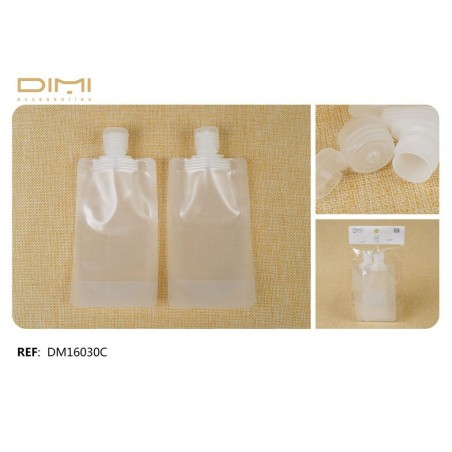 BOLSA 100ML RELLENABLE DE VIAJE 12/U. DM16030C