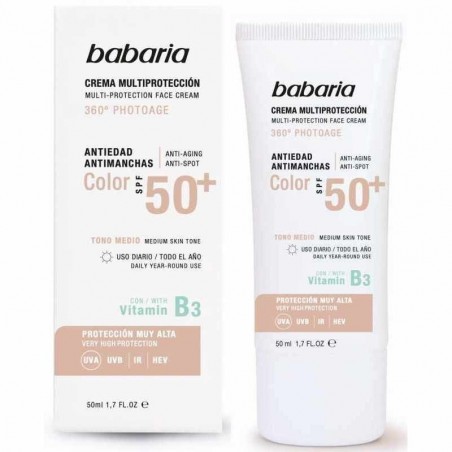 CREMA FACIAL F50+COLOR+VITA B BABARIA 50ML