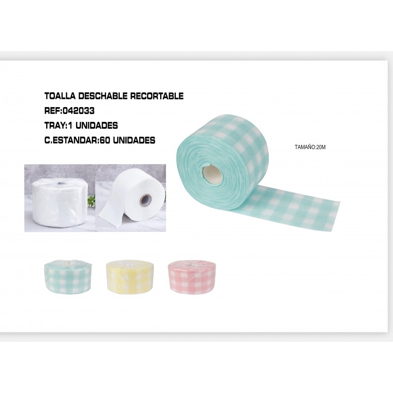 TOALLITAS RECORTABLE 20M BLANCO/COLOR