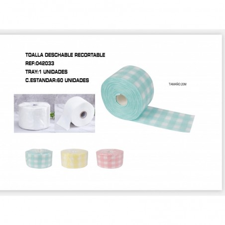 TOALLITAS RECORTABLE 20M BLANCO/COLOR