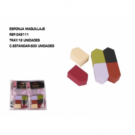 JUEGO 6 ESPONJAS DE MAQUILLAR 12/U