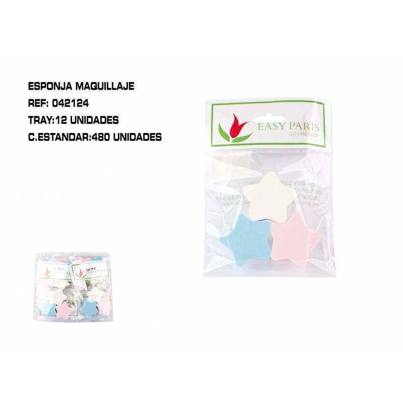 PACK3 ESPONJAS DE MAQ. ESTRELLA 12/U