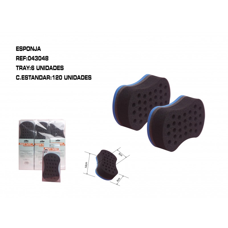 ESPONJA DE RIZOS  6/U