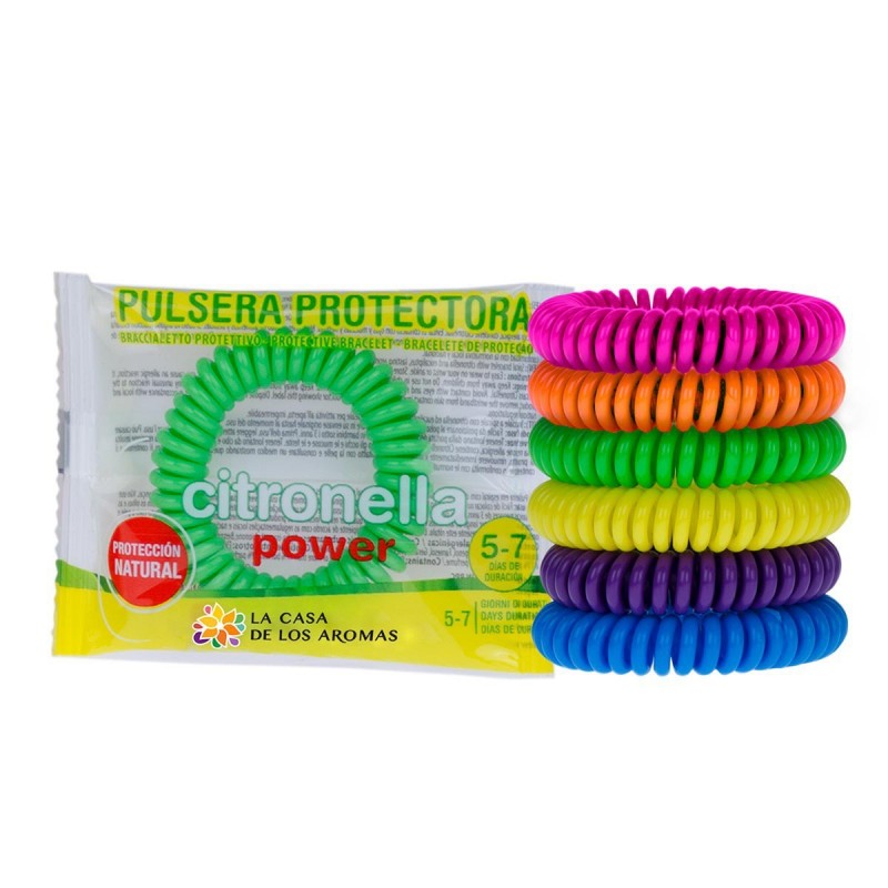 PULSERA PROTECTORA CITRONELA 6 COLORS