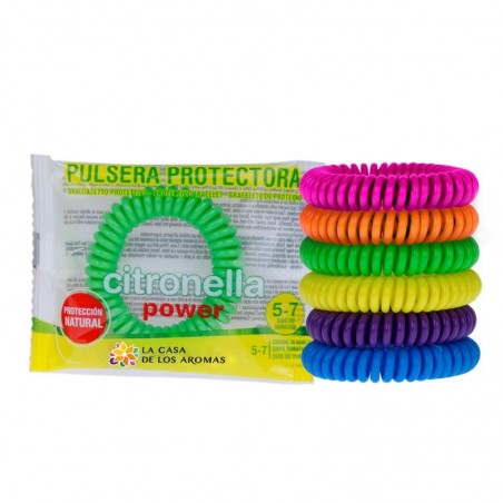 PULSERA PROTECTORA CITRONELA 6 COLORS