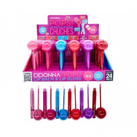 LIP GLOSS & LIP BALM DDONNA POPS. 24/U 12289B