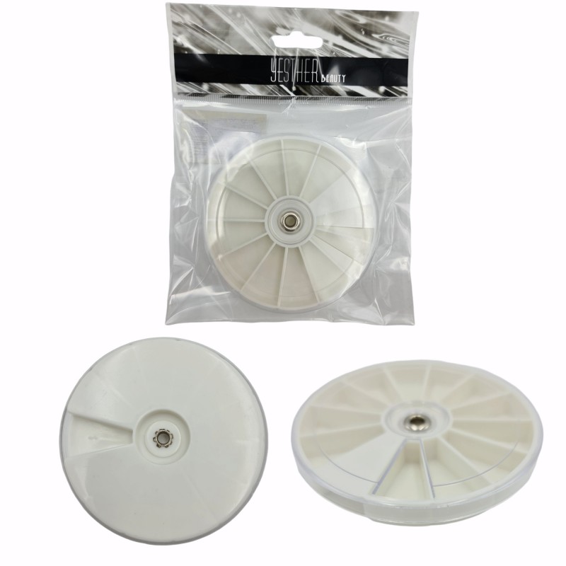 CAJA REDONDA DE PLASTICO C/SEPARADORES 12/U S300003