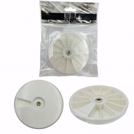 CAJA REDONDA DE PLASTICO C/SEPARADORES 12/U S300003