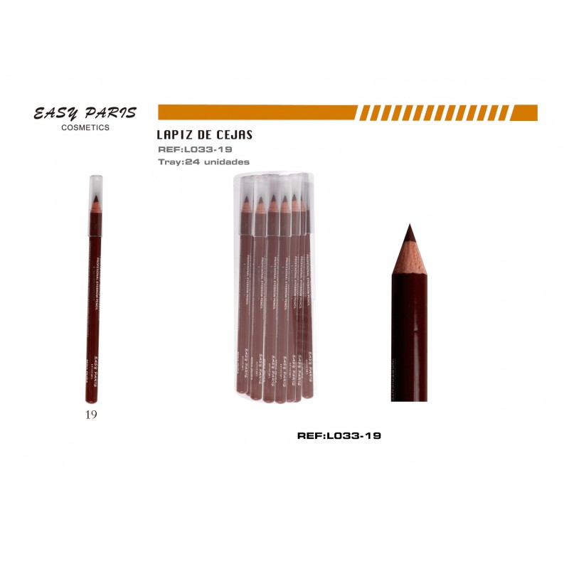LAPIZ DE CEJAS MARRON BURDEO OSCUR MINA DURA 24/U