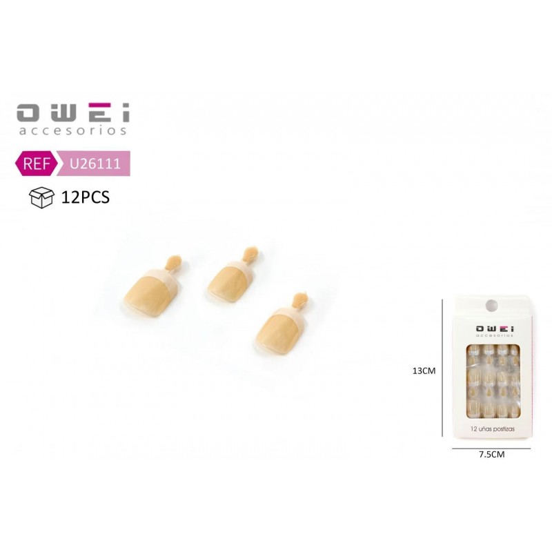 UÑA POSTIZAS NATURAL 12/U U26111