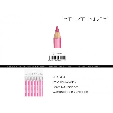 LAPIZ DE LABIOS 12/U rosa PERLA