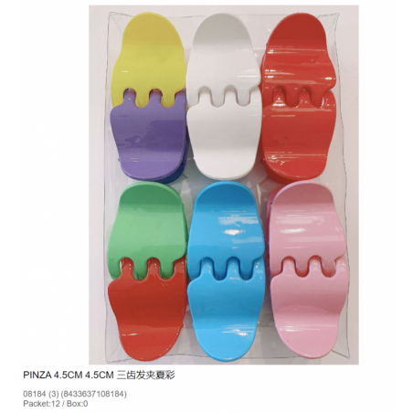 PINZA DE PELO COLOR 4.5CM 12/U N.S