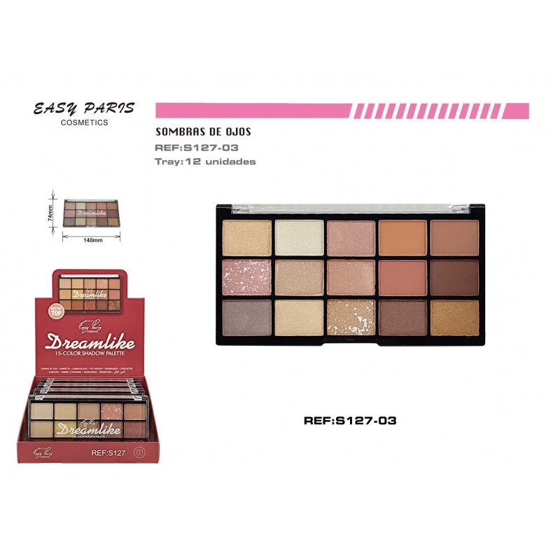 PALETA S.DE OJOS 15COLORS 12/U