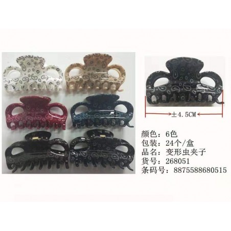 PINZA DE PELO 4.5CM 24/U 268051 N.B