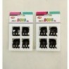 PINZA DE PELO NEGRO 1.8CM 12/U N/B