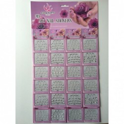 PEGATINAS DE UÑAS B/N 24/U
