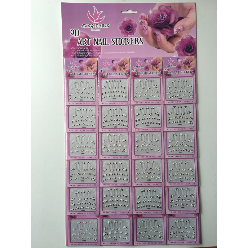 PEGATINAS DE UÑAS B/N 24/U