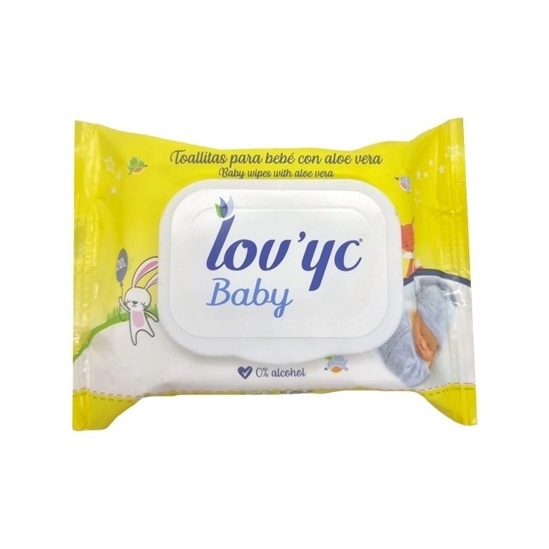 20 TOALLITAS HUMEDAS C/ALOE VERA