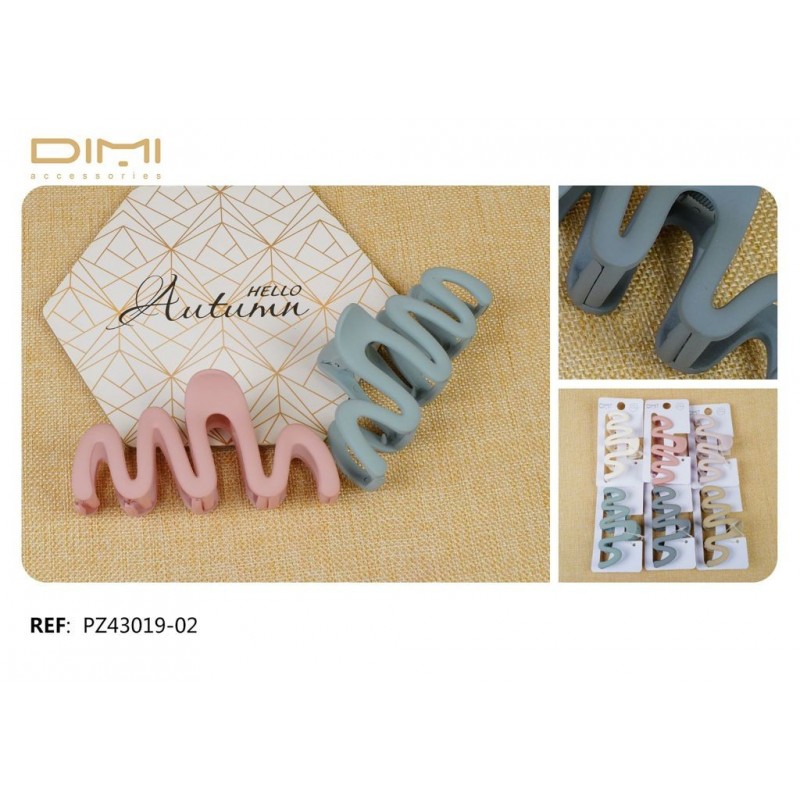 PINZA DE PELO COLOR SURT. MATE 12/U PZ43019-02