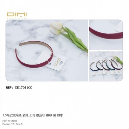 2 DIADEMAS C/FORRO 1.5CM 12/U DD17011CC