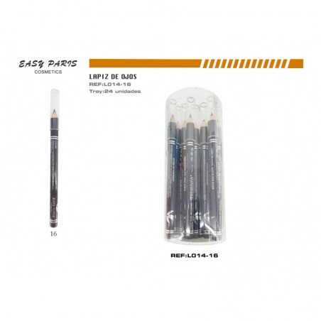 LAPIZ CORTO DE MADERA GRIS 24/U