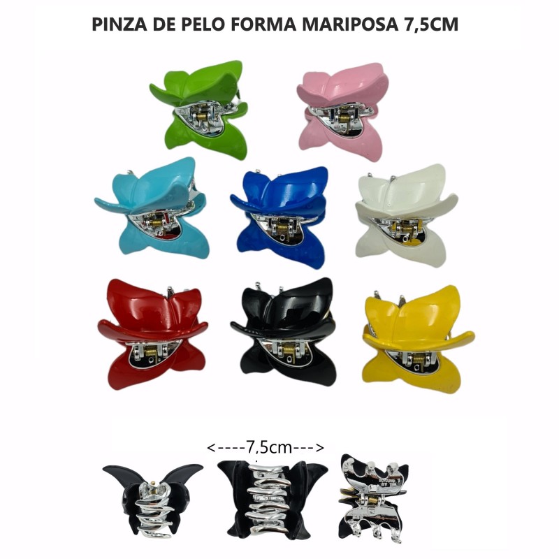 PINZA DE PELO MARIPOSA 12/U