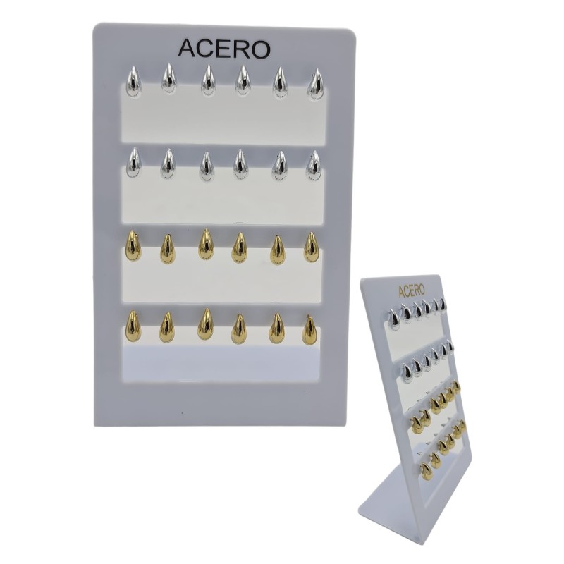 PENDIENTES 1.2CM AGUJA ACERO 12/P NS