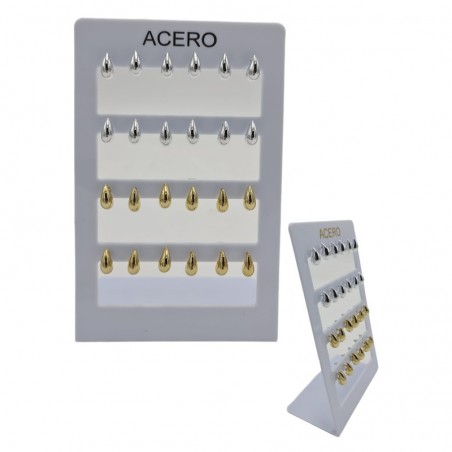 PENDIENTES 1.2CM AGUJA ACERO 12/P NS
